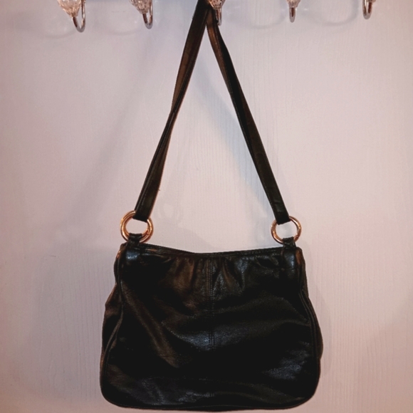 Dark green, soft leather purse - Picture 3 of 4